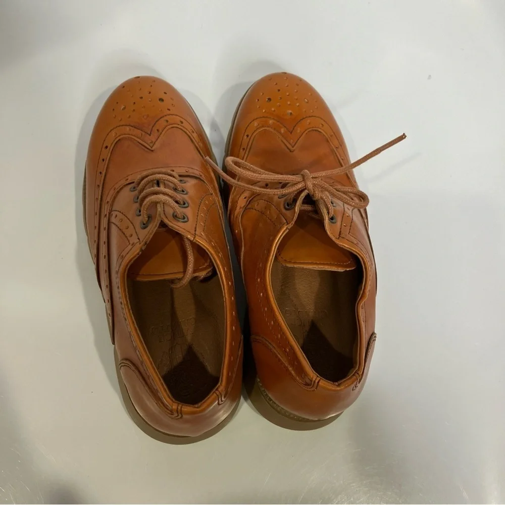 Vince Camuto Warble wingtip‎ shoes tan boys size 13.5